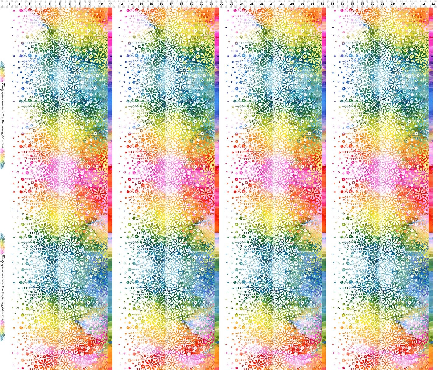 In the Beginning Fabrics - Felicity - 1FEL-1 White Border