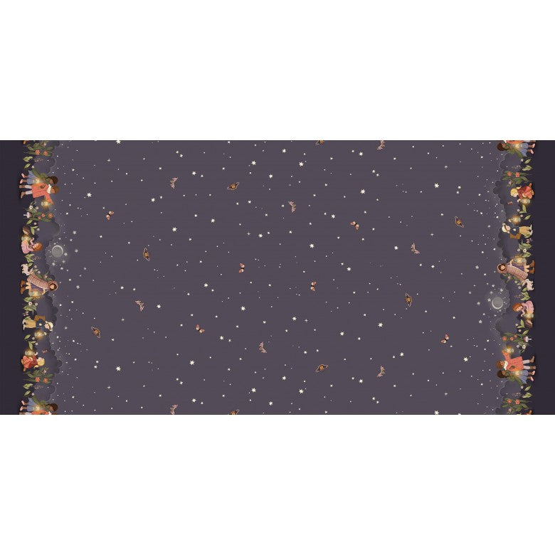 Michael Miller Nocturnal Garden border print quilting fabric