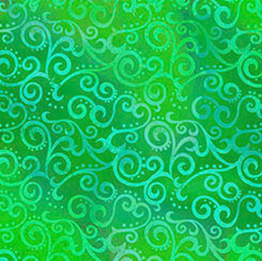 QT Ombre Scroll 24174-G Green quilting cotton