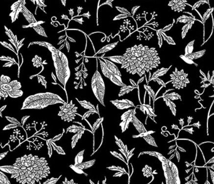 Northcott Nature's Sketchbook Chrysanthemums 28525-99 quilting cotton fabric