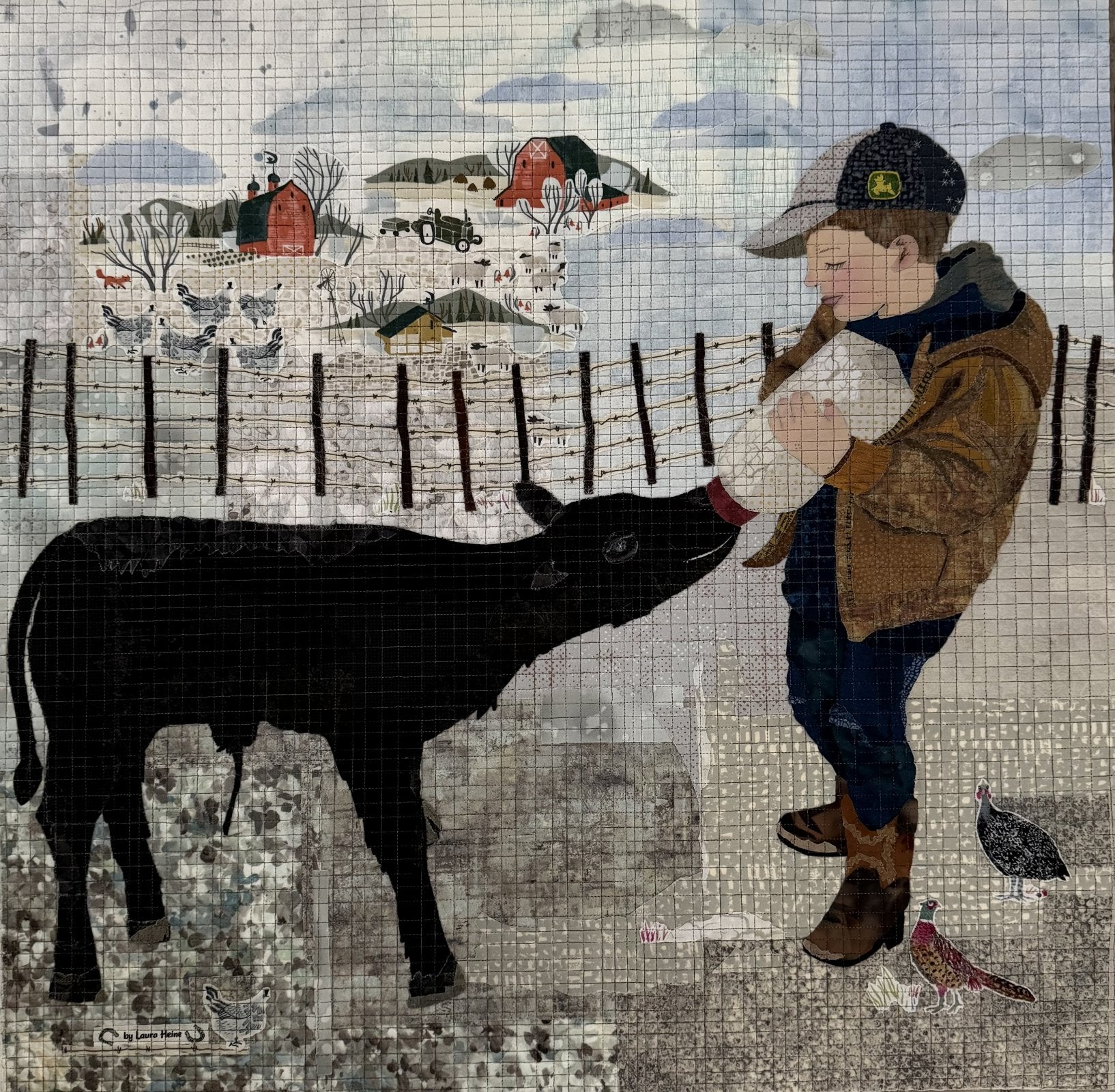 Feeding Time Collage Kit by Laura Heine quilting kit