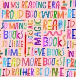 Michael Miller I Love Books DDC12580-BLUS-D blue sky fabric
