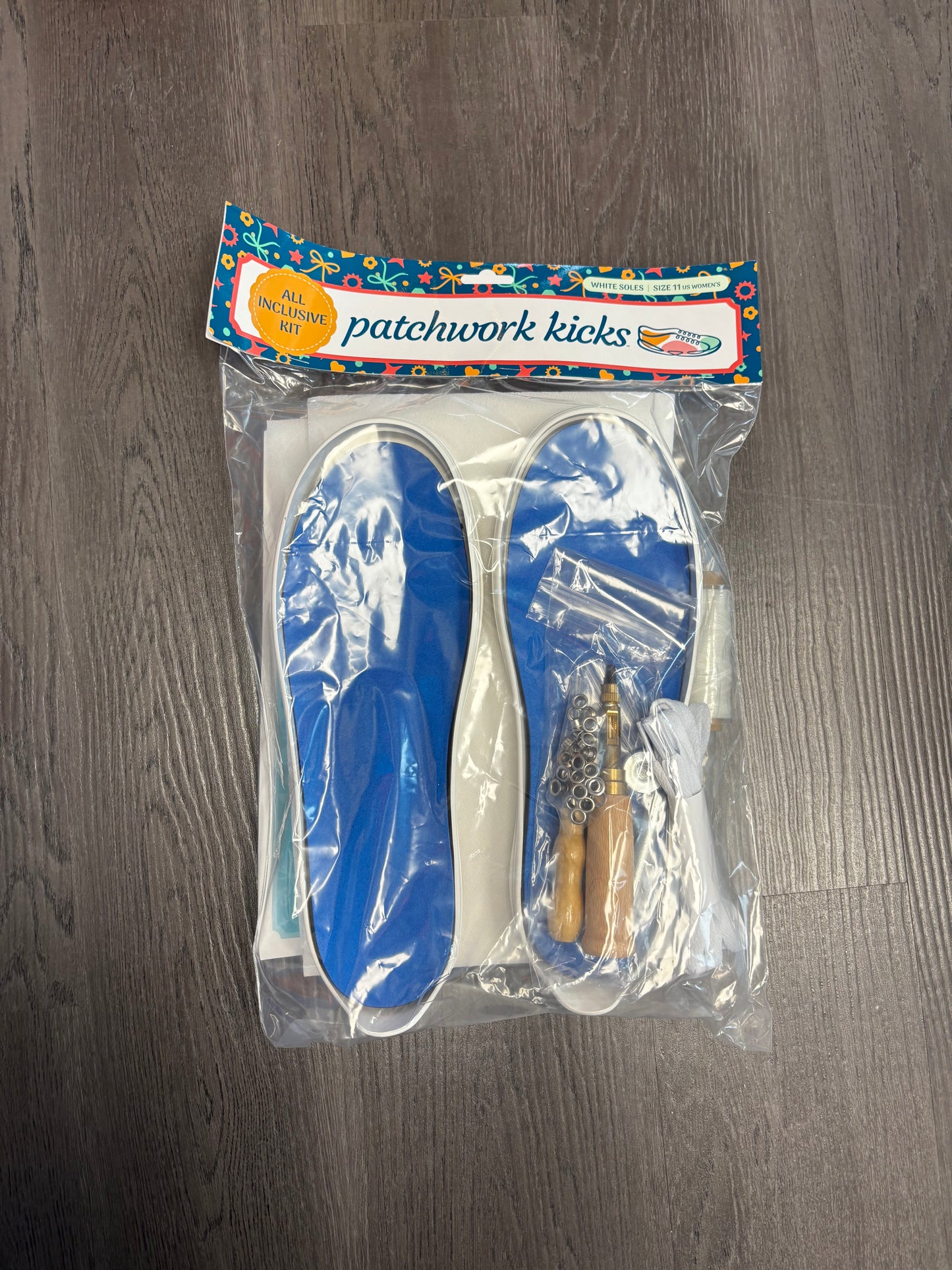 Patchwork Kicks - White Soles Size 11 US Women's All Inclusive Kit