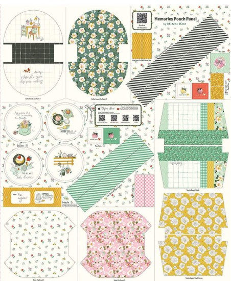 Riley Blake Memories Pouch Panel cotton panel fabric