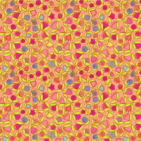 Peach Little Ditsy Flowers Goodness Gracious