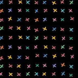 Michael Miller Cross Stitch Black novelty quilting fabric