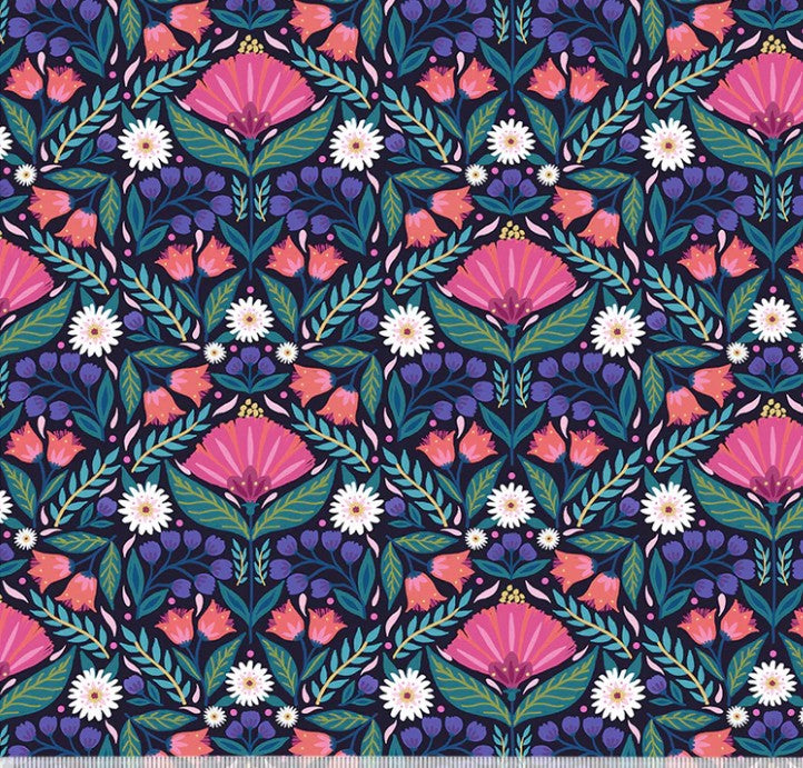 Windham Dayspring Botanica Midnight 54799-1 quilting cotton