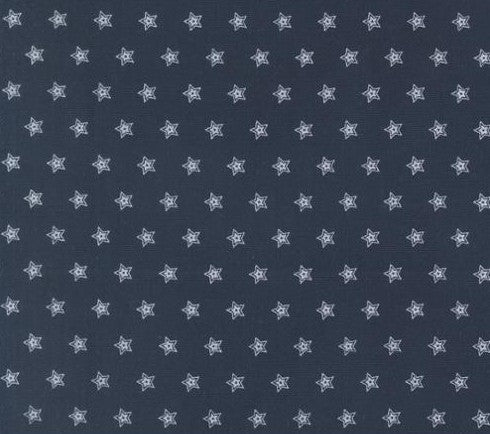 Navy American Gathering III Stars 108in quilt backing Moda