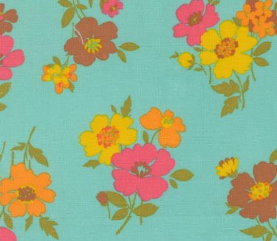 Moda Happy Daze Aqua 33843-18 novelty quilting cotton aqua