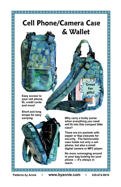 ByAnnie Cell Phone Camera Case Wallet sewing pattern