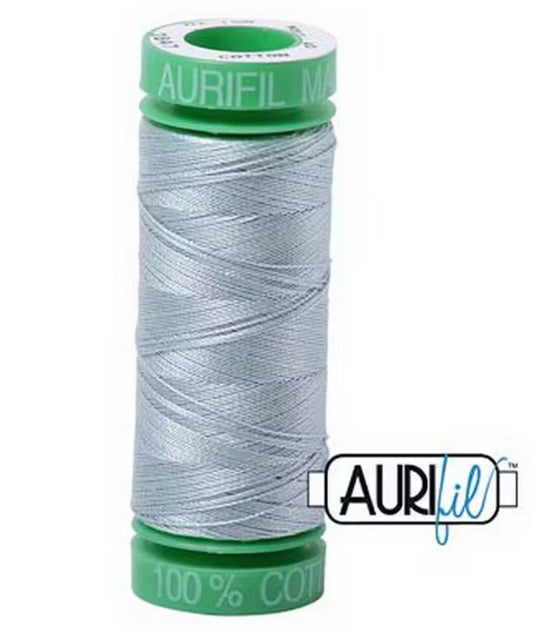 Aurifil Cotton Mako 40wt 150m bright gray blue thread spool