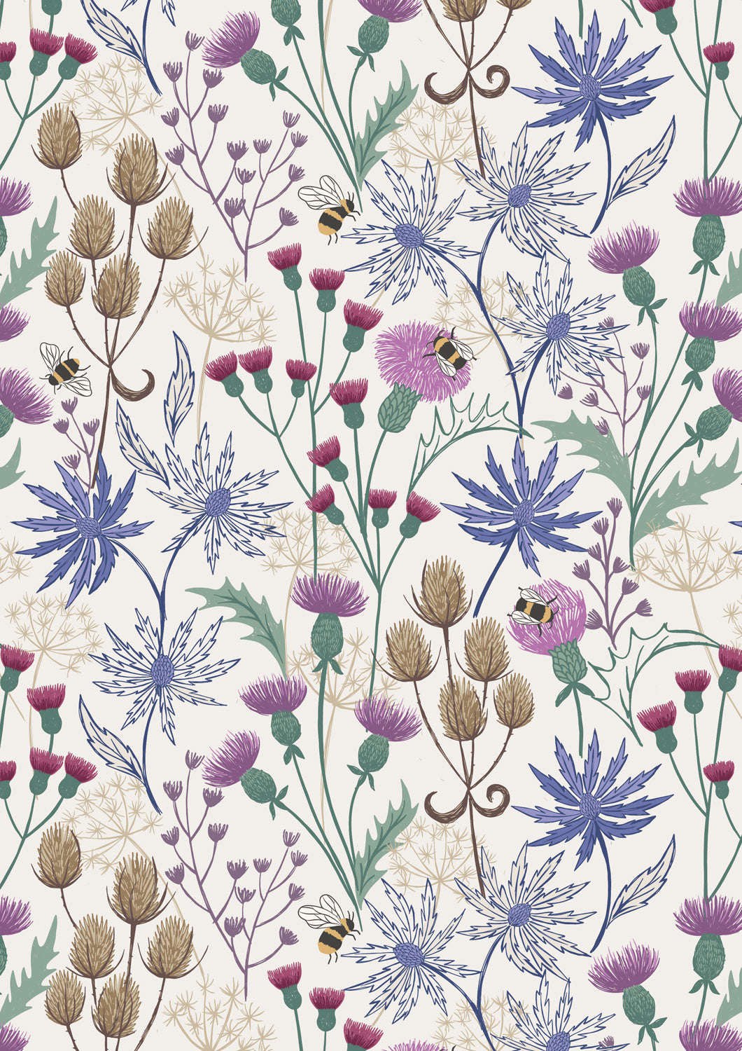 Lewis Irene A Celtic Summer Celtic Floral Cream A991A quilting cotton
