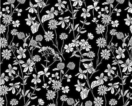 Northcott Nature's Sketchbook Meadow Flowers 28527-99 quilting cotton fabric