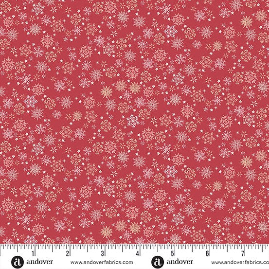Andover - Makower UK - Country Christmas - Frosty Red 236-R