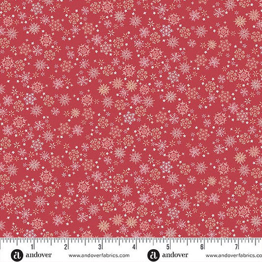 Andover - Makower UK - Country Christmas - Frosty Red 236-R