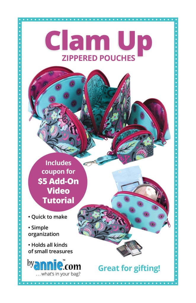 ByAnnie Clam Up clamshell bag pattern notion