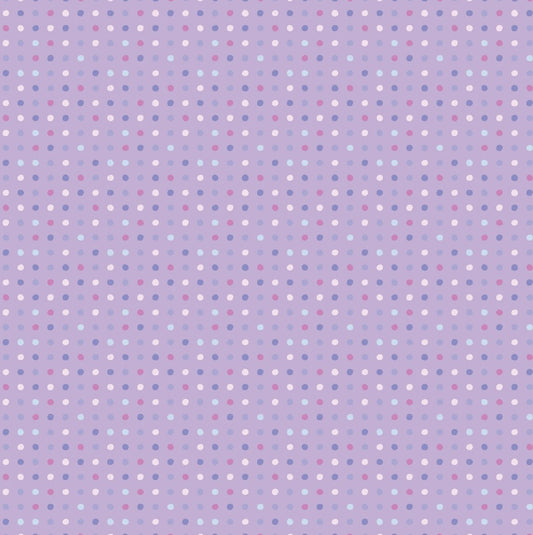 Poppie Cotton Purple Seeing Spots polka dot quilting cotton fabric