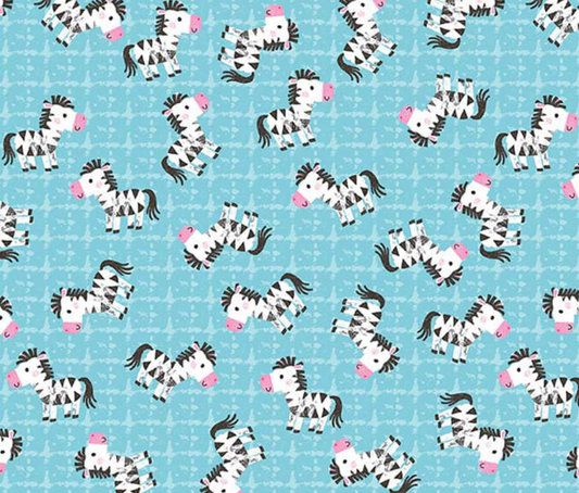 Blank Quilting Noah and Friends light blue alternate cotton