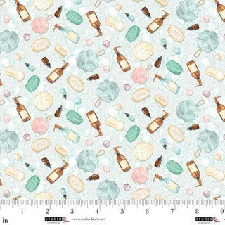 Studio E Bathing Bonnies 8845-16 Mint quilting cotton fabric