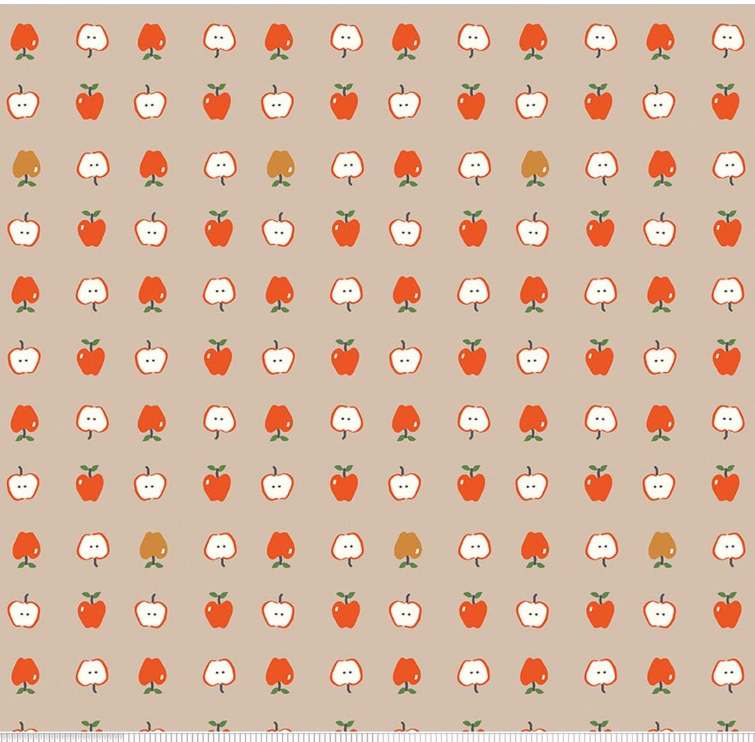 Riley Blake - Minki Kim - Cotton Nook - Apples Biscuit - C17972-BISCUIT