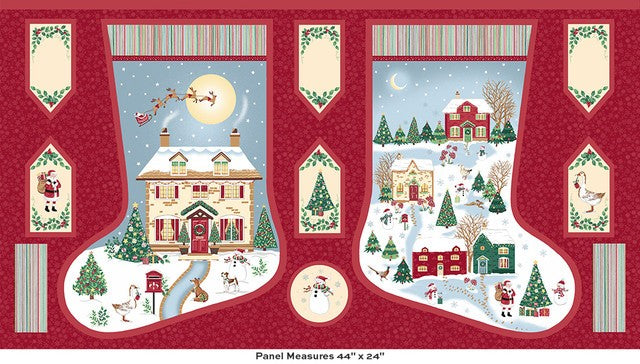 Andover - Makower UK - Country Christmas - Stocking Multi 239-1
