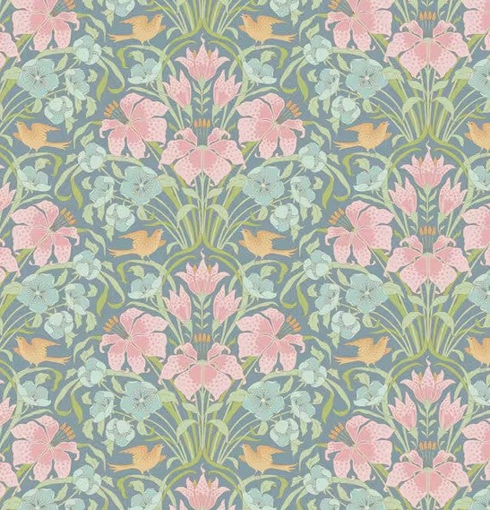 Tilda Songbird Songbird Blue 100652 quilting cotton