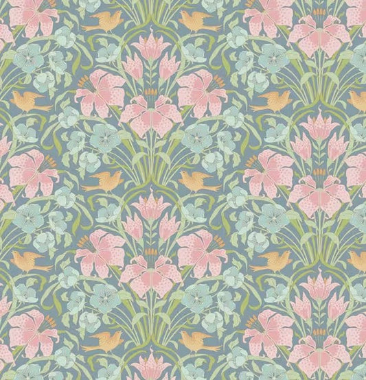 Tilda Songbird Songbird Blue 100652 quilting cotton