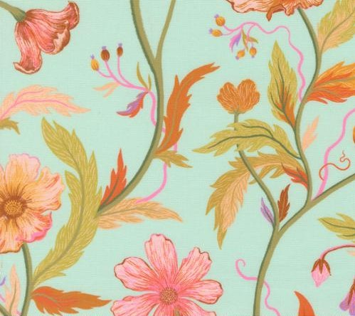 Floral Fondant Sky 14130-16 by Linn Warme for Moda blue floral fabric