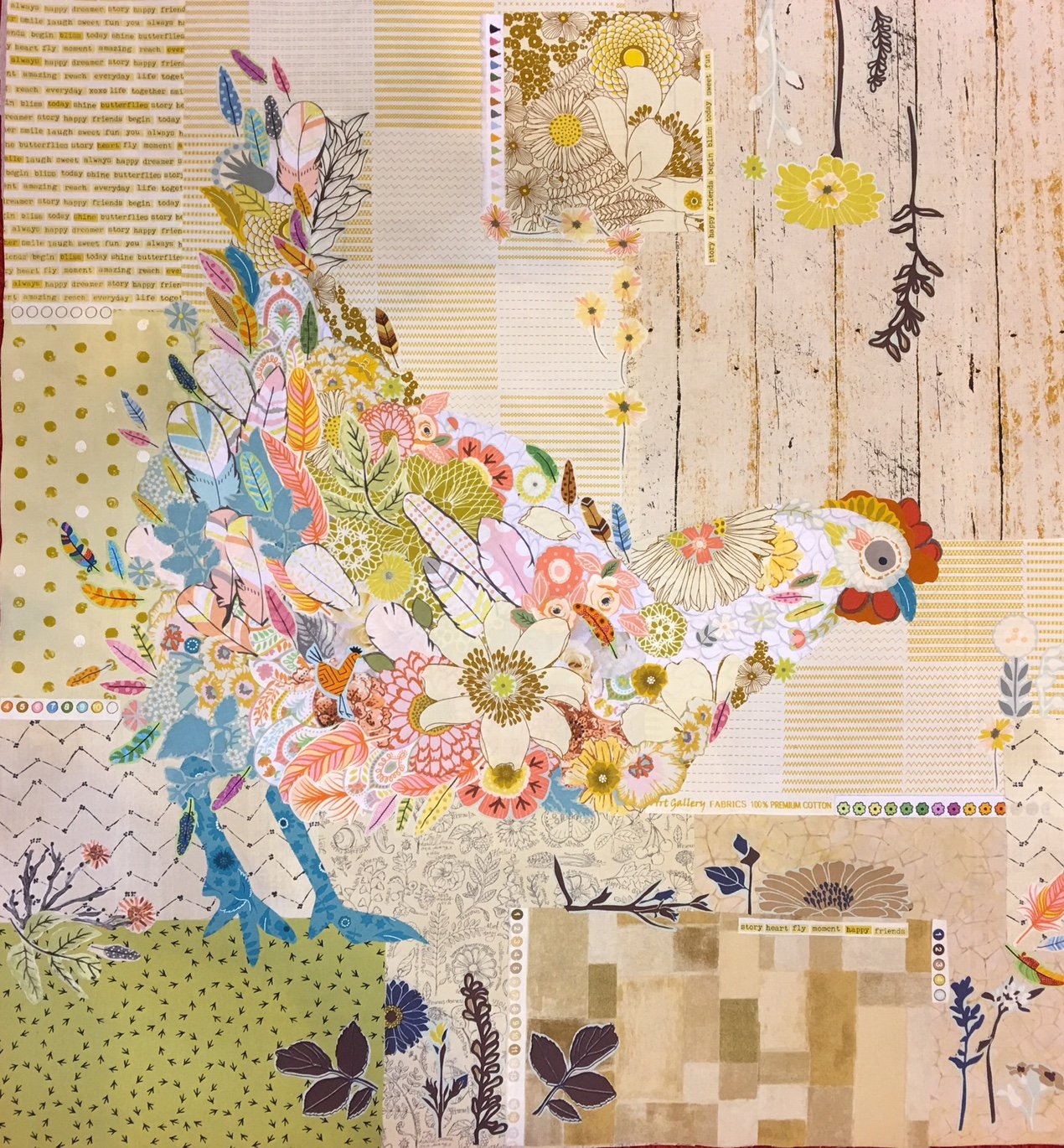 Hen-Rietta Collage Quilt Pattern by Laura Heine