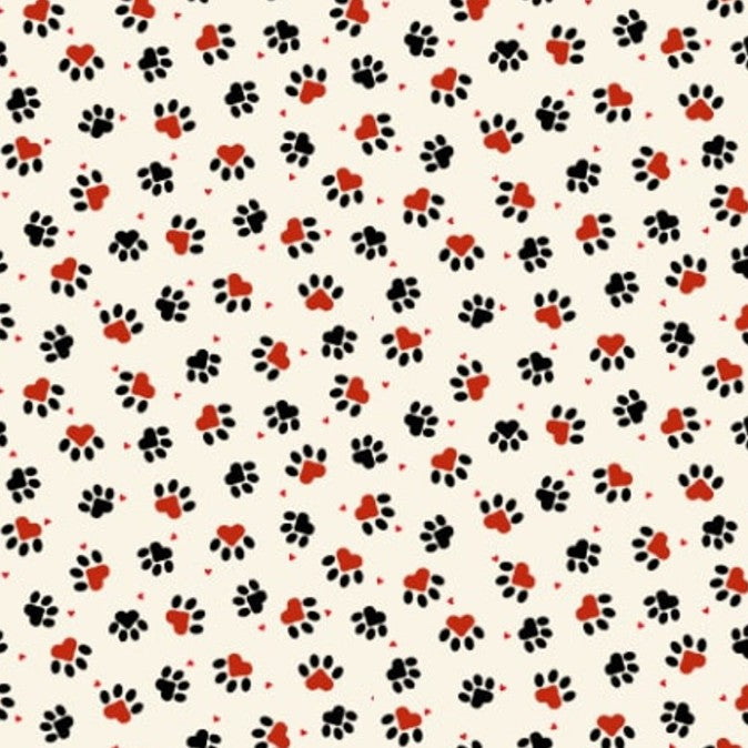 Studio E Knit 1 Purr 2 Ecru cotton quilting fabric 8479