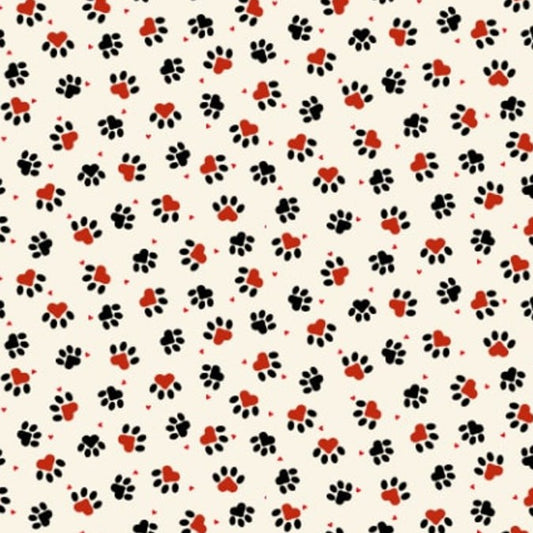 Studio E Knit 1 Purr 2 Ecru cotton quilting fabric 8479
