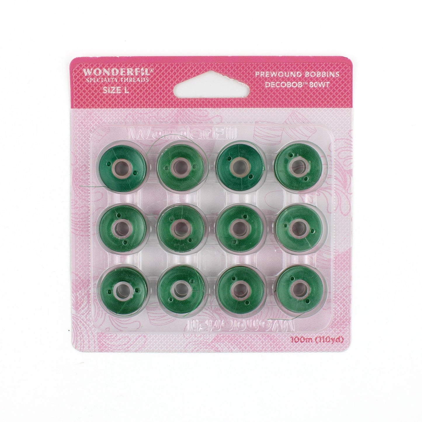 WonderFil Decobob prewound bobbin evergreen DB501 80wt Size L