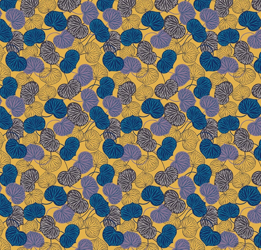 Michael Miller Kamakura Sisters Sacred Leaf straw Japanese floral fabric