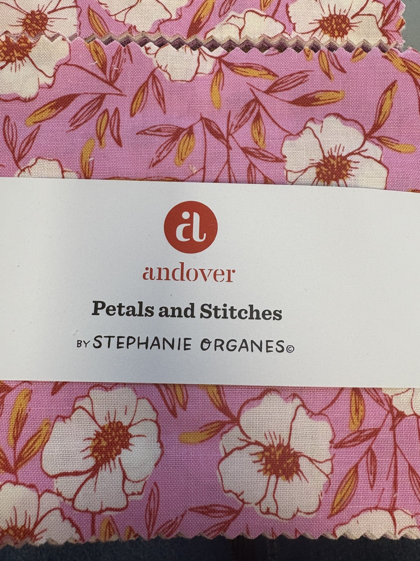 Andover Petals and Stitches charm pack precut 5-inch squares