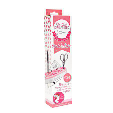 Oh Sew Organized Stash N Store pink fabric organizer notion