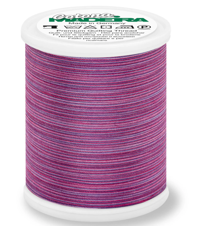 Spool of Madeira Cotona 30wt 100% cotton thread in Petunias, color 513