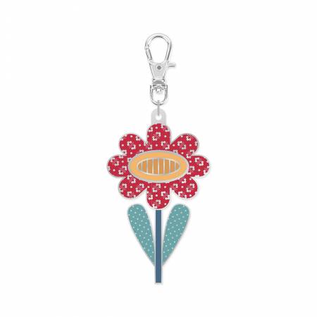Lori Holt Bee in my Bonnet flower enamel charm