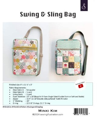 Minki Kim Swing Sling Bag sewing pattern Riley Blake Designs
