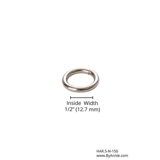 1/2 inch O-Ring Nickel bag hardware notion