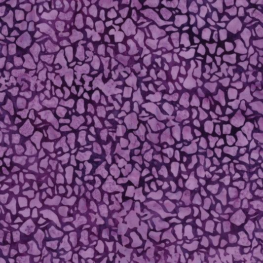 Island Batik Boo Bash Mosaic quilting fabric in Purple Grape, a hand-dyed Halloween batik