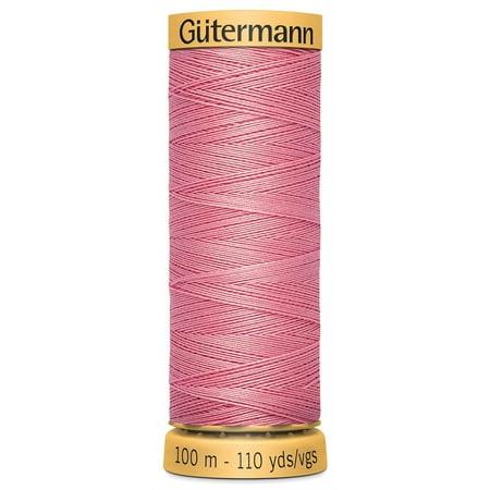Gutermann Natural Cotton Thread 110yd Dawn Pink spool