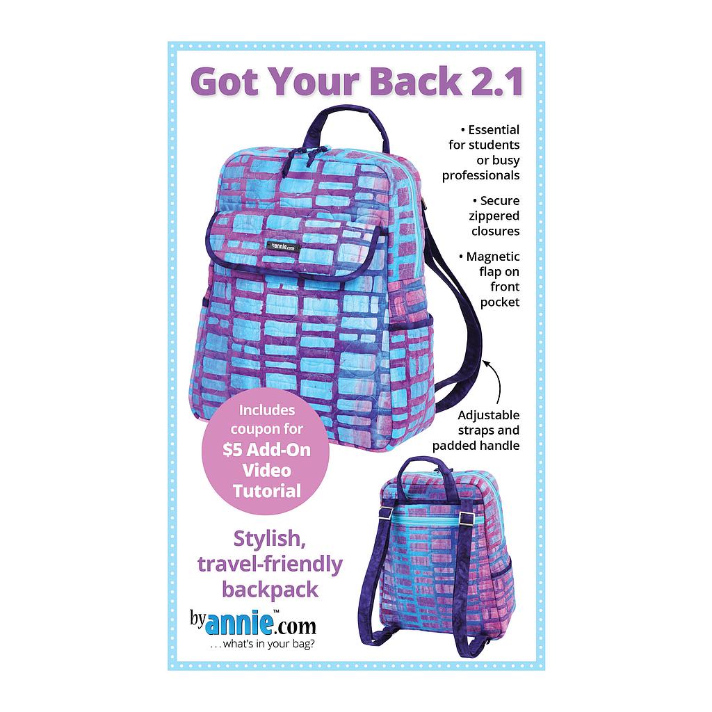Got Your Back 2.1 bag pattern by ByAnnie quilting