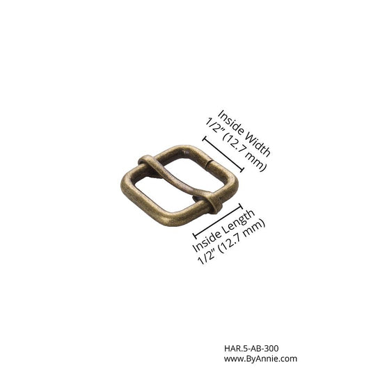 1/2 inch Slider Antique Brass bag hardware notion