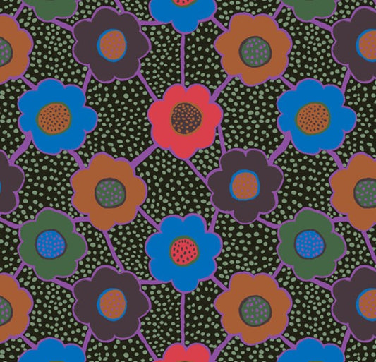 Kaffe Fassett Floral Connections Dark quilting fabric