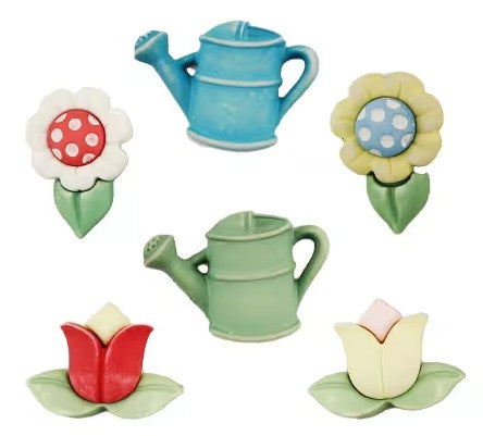 Spring Buttons Garden Treasures novelty floral buttons notion