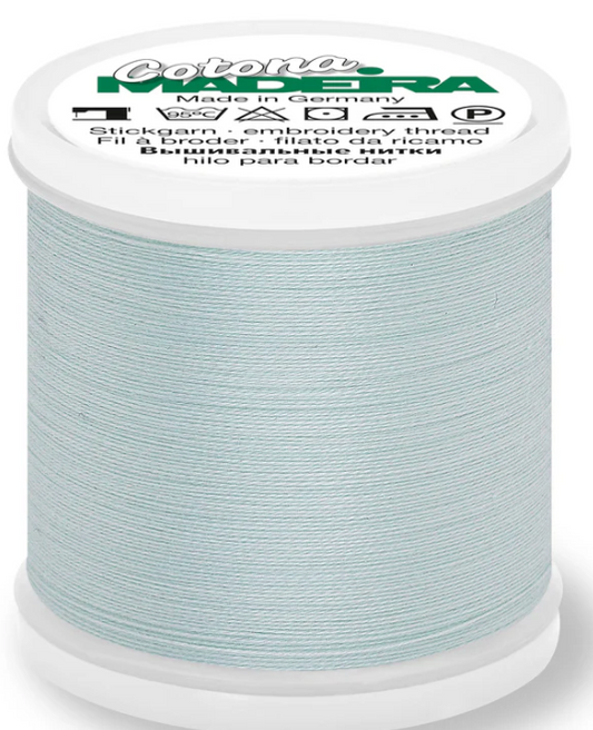 Madeira Pale Aqua Cotona 80wt thread spool no. 744