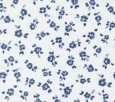 Moda Blueprint White Navy 55331-26 quilting cotton