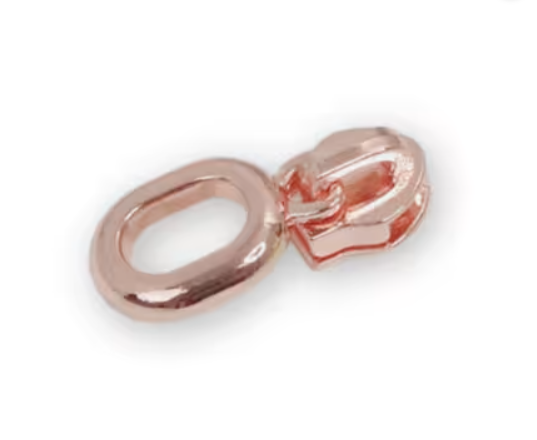 Four 5 Oval Zipper Pulls Rose Gold