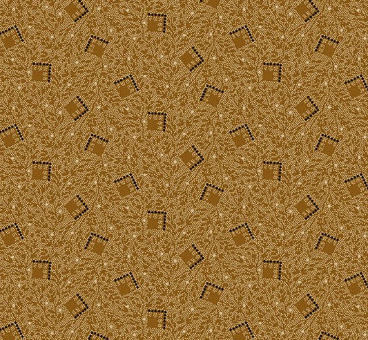 andover - A-5604-N Brown Tumbling Squares - Bridgeport by Jo Morton