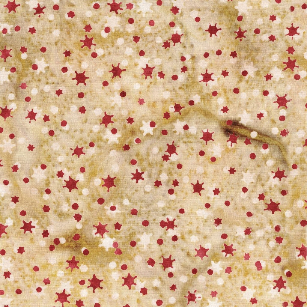 Lumin Fabrics - Retro Holidays - Carol Moellers - Retro Stars Brown Tawny